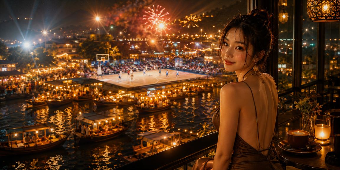 Người hâm mộ bóng rổ tại Phú Quốc theo dõi cược thể thao qua điện thoại bên biển