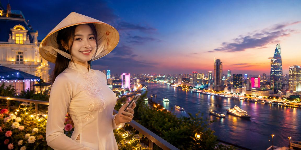 Người dùng tại Sài Gòn đăng ký tài khoản và nhận thưởng chào mừng trên điện thoại di động